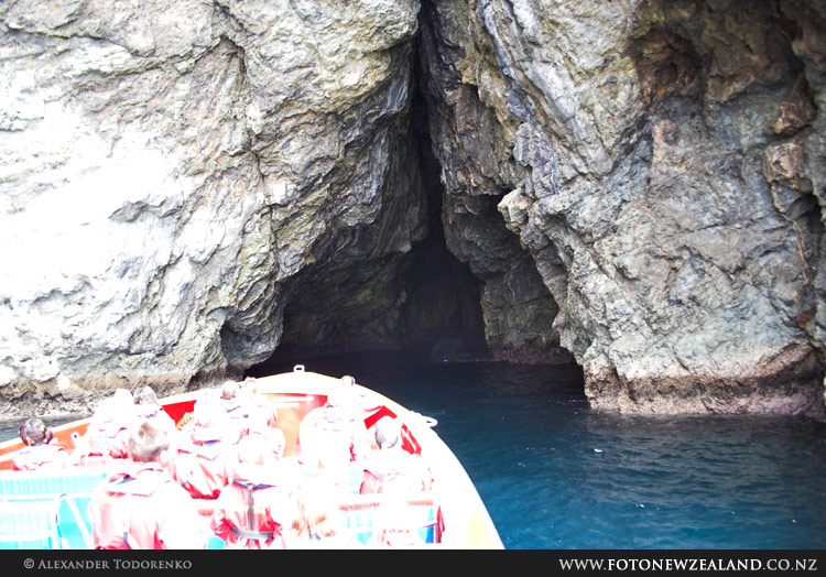 Approching the cave, Bay of Islands, New Zealand