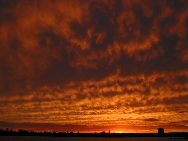 Sunset at Lake Pupuke, Auckland, New Zealand