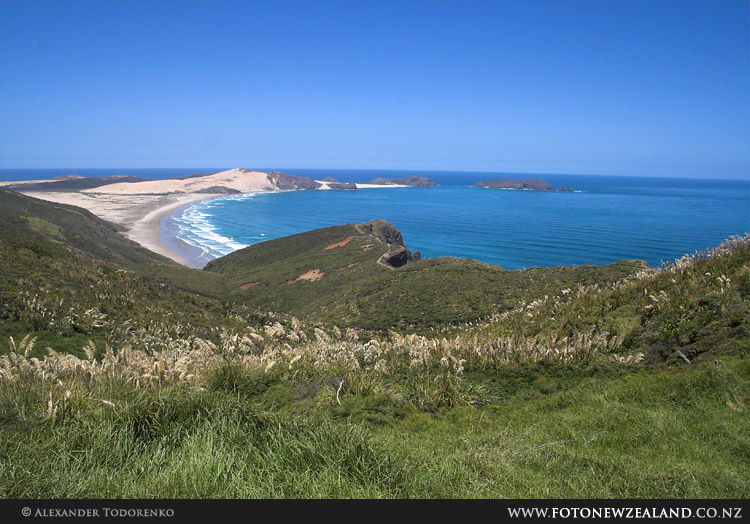 Cape Reinga. Lookout to the left, Cape Reinga, New Zealand
