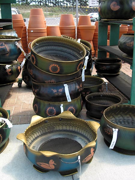 Grand Prix flower pots, Silverdale, Auckland, New Zealand