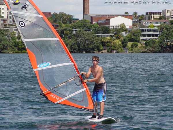 Windsurfing, Auckland, New Zealand