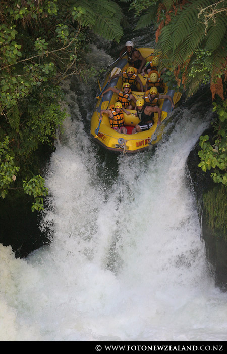 7 meter drop from Tutea Falls, Rotorua, New Zealand