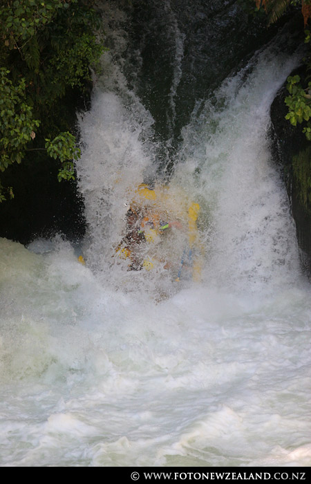 7 meter drop from Tutea Falls, Rotorua, New Zealand
