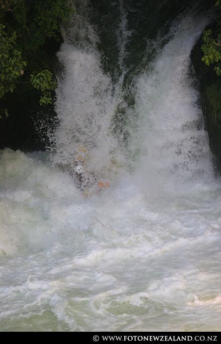 7 meter drop from Tutea Falls, Rotorua, New Zealand