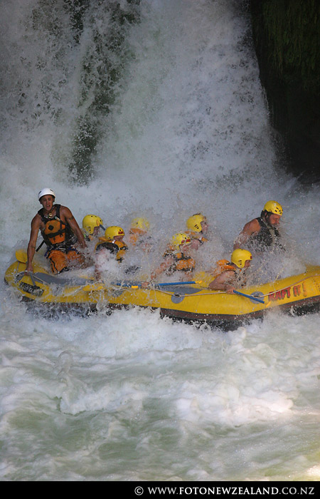 7 meter drop from Tutea Falls, Rotorua, New Zealand