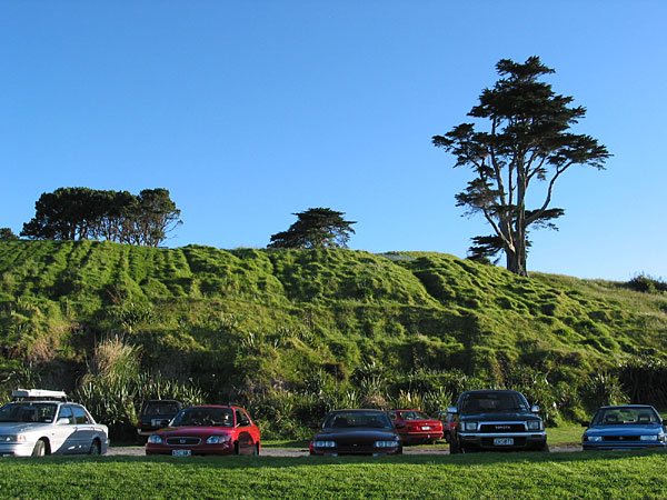Car park at North Head in Devonport, Auckland, New Zealand