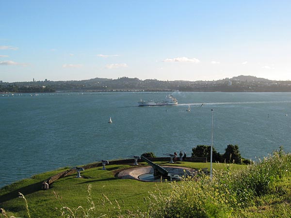 White ship and cannons, Devonport, Auckland, New Zealand