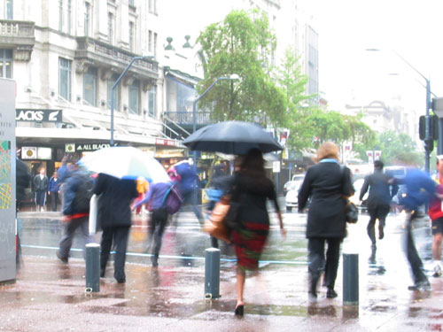 Escape from Rain, Queen St, Auckland, New Zealand