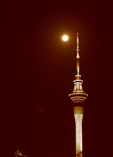 Moonlight Sky Tower, Auckland, New Zealand