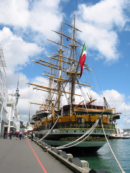 Amerigo Vespucci  Italian sailing ship, Auckland, New Zealand