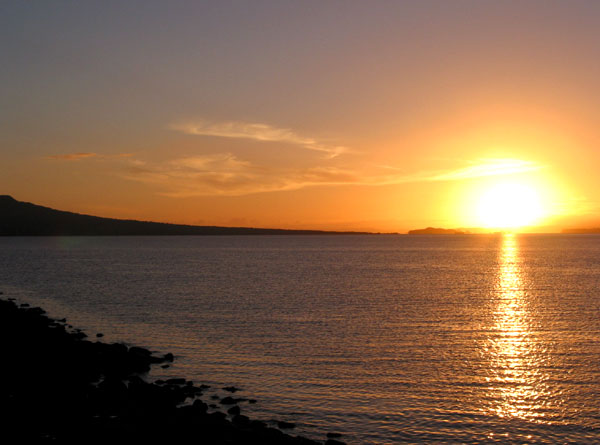 Sunrise. 6:08am, Takapuna, Auckland, New Zealand