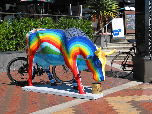Colorful Cows parade in Auckland, America's Cup, Auckland, New Zealand