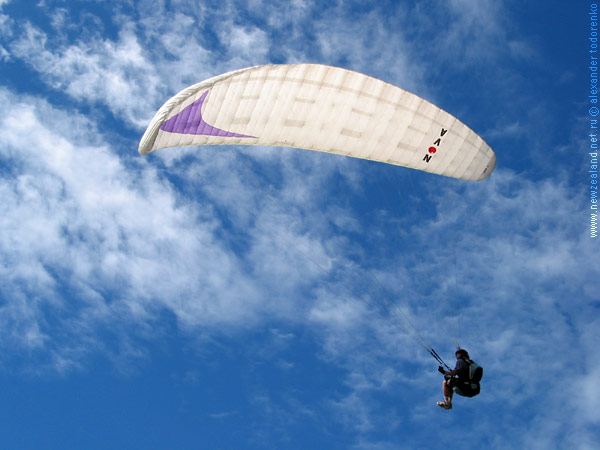 Paraglider Jeff, J.F.Kennedy Park, Auckland, New Zealand