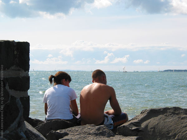 Summer. Seaside, Mission Bay, Auckland, New Zealand