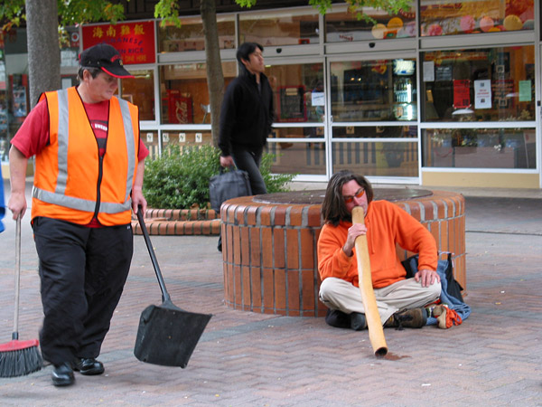 Orange jackets, Christchurch, New Zealand