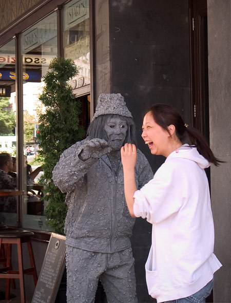 Rambling statue, Queen St, Auckland, New Zealand
