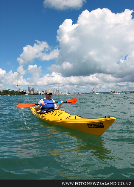 Sea kayaking, Okahu Bay, Auckland, New Zealand