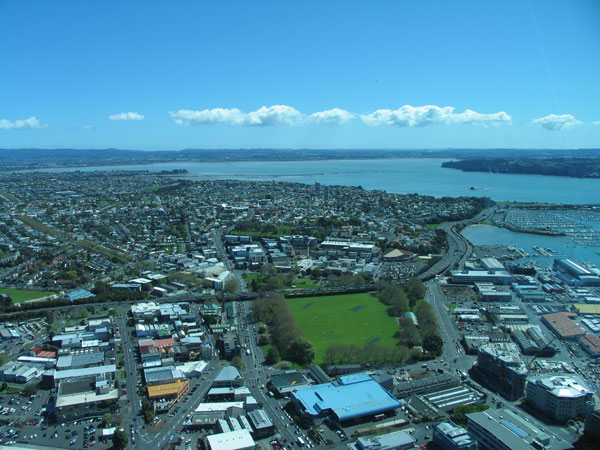 View from Sky Tower at Victoria Market, Auckland, New Zealand