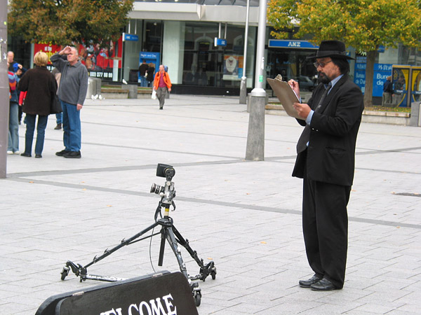 Street photographer, Cathedral Square, Christchurch, New Zealand