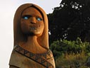 Maori woman. Top of Lion Rock at Piha