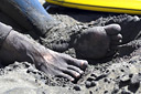 Black sand at Piha Beach