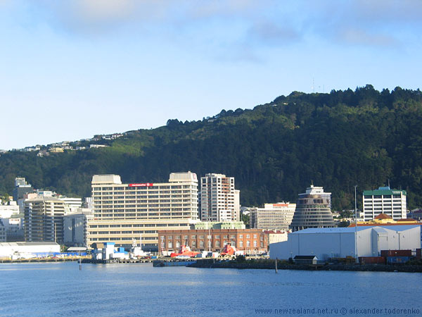 Bye-bye Wellington. Ferry to South Island, Wellington, New Zealand