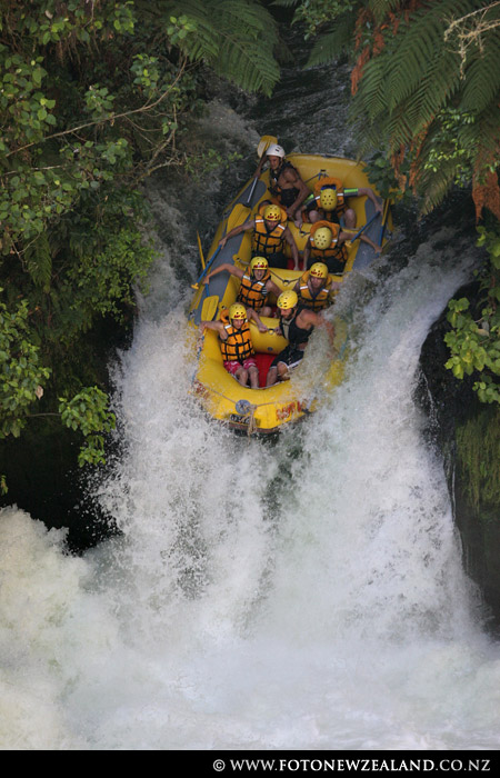 7 meter drop from Tutea Falls, Rotorua, New Zealand