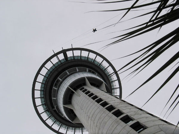 Sky Jump a 192m fall from Sky Tower, Auckland, New Zealand