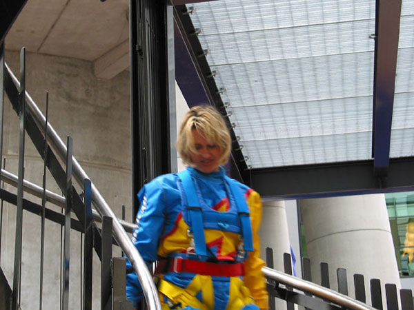 A girl in a flying suit, Auckland, New Zealand