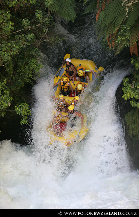 7 meter drop from Tutea Falls, Rotorua, New Zealand
