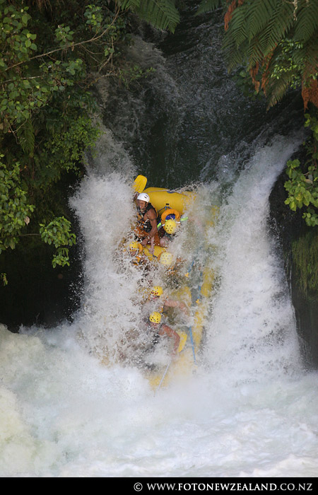 7 meter drop from Tutea Falls, Rotorua, New Zealand