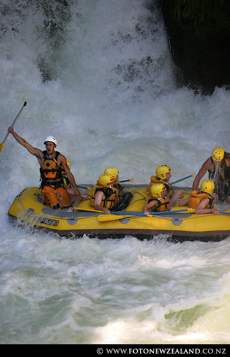 7 meter drop from Tutea Falls, Rotorua, New Zealand