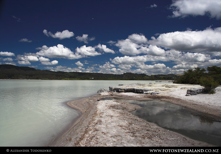 Lake Rotorua through a polarizer, Rotorua, New Zealand