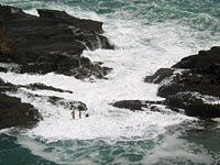 Piha Beach. Lagoon