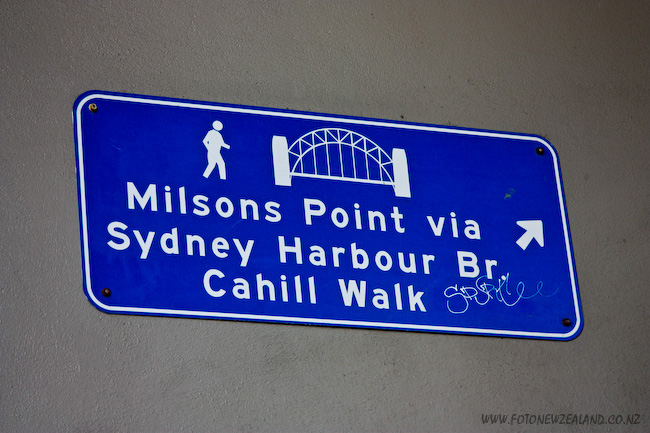 Sydney Harbour Bridge walk sign