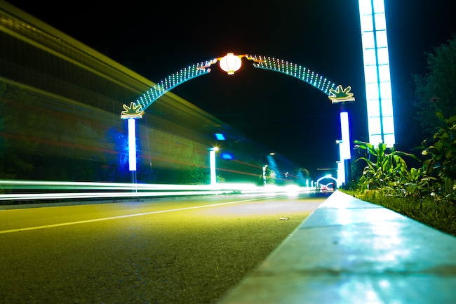Street lights in Wudalianchi
