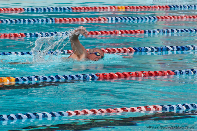 A swimmer at North Sydney Swimming Pool