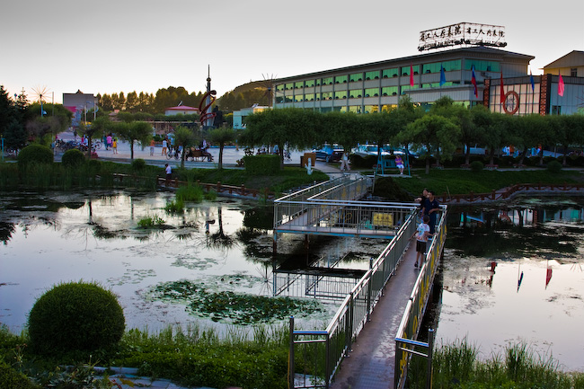 A health resort and a pond in Wudalianchi