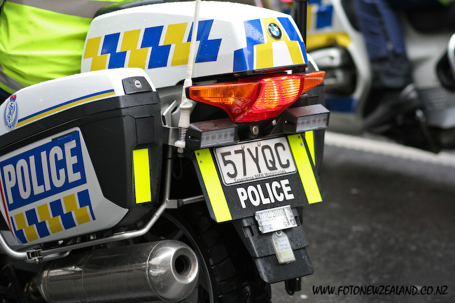 New Zealand police BMW motorbike
